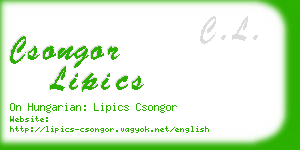 csongor lipics business card